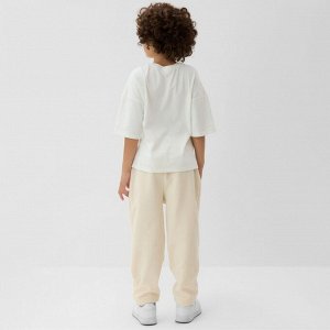 Брюки флисовые детские MINAKU: Fleece Soft, бежевые.