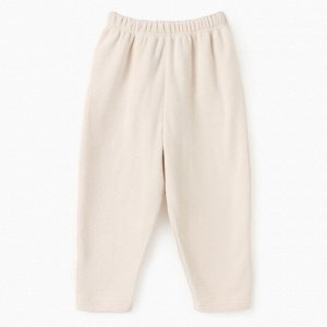 Брюки флисовые детские MINAKU: Fleece Soft, бежевые.