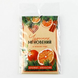 Ароматизатор для дома новогодний «Чудесных мгновений», на Новый год, аромат апельсин, 7x11 см