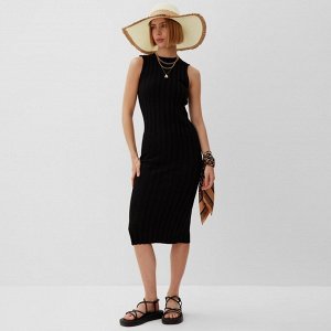 Платье женское вязаное MINAKU: Knitwear collection цвет черный р-р