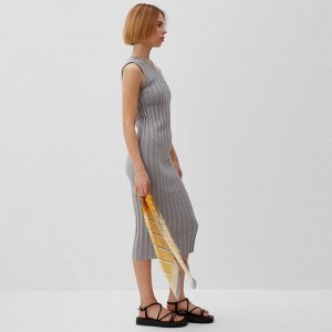 Платье женское вязаное MINAKU: Knitwear collection цвет серый р-р