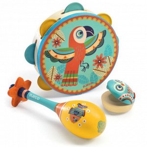Набор игрушечных музыкальных инструментов «Маракас, кастаньета, бубен»