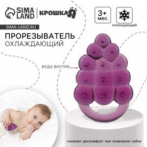 Крошка Я Прорезыватель охлаждающий с водой «Виноградик», от 3 мес.