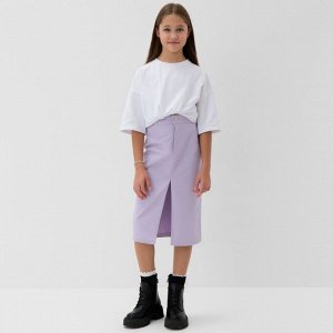 Юбка для девочки MINAKU: Jeans collection, цвет лаванда.