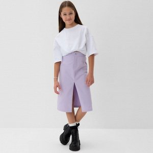 Юбка для девочки MINAKU: Jeans collection, цвет лаванда.