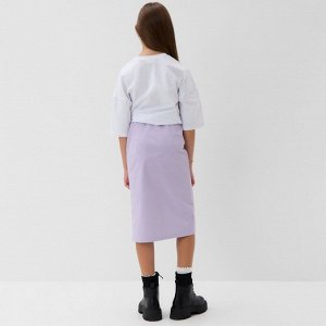 Юбка для девочки MINAKU: Jeans collection, цвет лаванда.