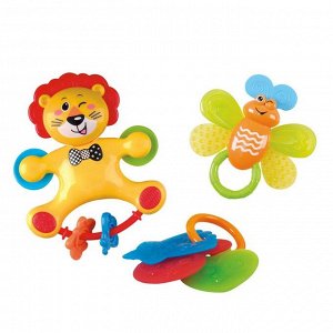Набор развивающих игрушек: Львёнок, бабочка, фрукты Playgo