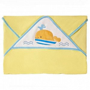 Подарочный набор «Веселый кит» полотенце, погремушка и подушка