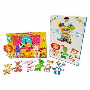 Деревянная игрушка Mr. Bigzy магнитная игра "День рождения жирафа"
