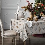 Скатерть рогожка &quot;новогодняя игрушка&quot; 150х220 см