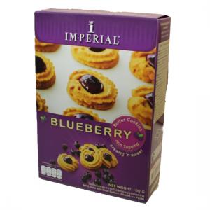 Песочное печенье с черничным джемом (Imperial Cookies Blueberry Jam)100 гр (Картонная коробка)