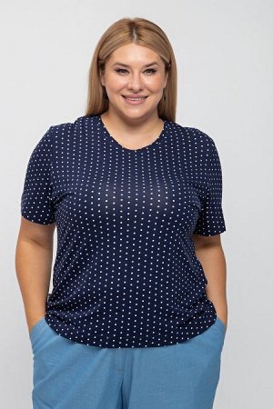 Футболка Цвет:
сине-белый
Состав:
95%Вискоза 5%Эластан
Длина изделия:
65 см
Размер модели:
58
Рост модели:
175 см
Комфортная футболка приталенного силуэта из вискозного трикотажа.  Круглый вырез горло