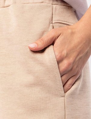 Брюки из петельчатого футера-трехнитки бежевый меланж