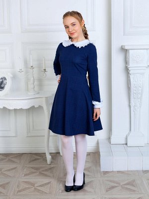 Школьное платье "Екатерина",синий 152
