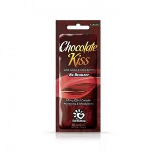 Крем для загара в солярии “Chocolate Kiss” 15 мл с маслом какао, маслом Ши и бронзаторами.