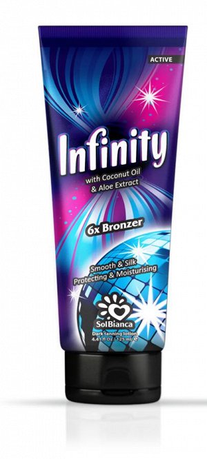 Крем для загара в солярии “Infinity” 125 мл с маслом кокоса, экстрактом алоэ и бронзаторами.