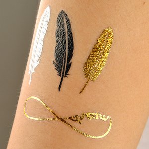 Простое  flash tatoo (золото)