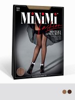 Чулки MISTERY LINEA RETE (MINIMI)   чулки в мелкую сетку с имитацией шва по ноге