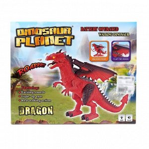 Динозавр «Дракон», работает от батареек, световые и звуковые эффекты