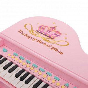 Пианино «Розовая мечта» с микрофоном и стульчиком, световые и звуковые эффекты