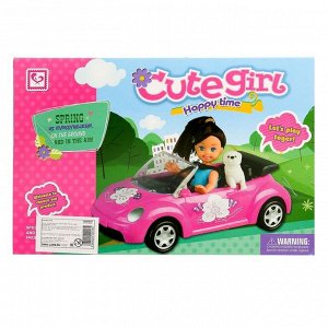 Кукла-малышка "Ева" на машине, с аксессуарами