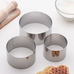 Набор форм для выпечки 3 шт &quot;Круг&quot; 12x12x6 см