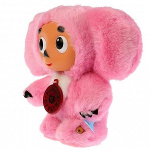 Мягкая музыкальная игрушка «Чебурашка», цвет розовый, 17 см