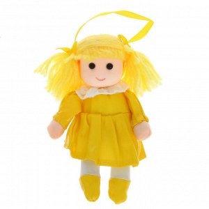 Мягкая игрушка кукла в платье с воротничком, цвета МИКС