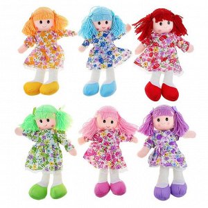 Мягкая игрушка «Кукла» в платье с цветочками, цвета МИКС