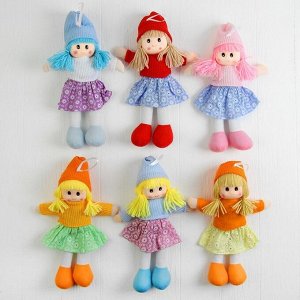 Мягкая игрушка «Кукла», в шапке, цвета МИКС