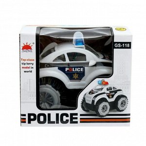 Машина-перевёртыш «Полиция», работает от батареек, световые эффекты