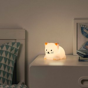 TÖVÄDER, светодиодный ночник, cat на батарейках