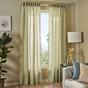 ROSENROBINIA, прозрачные шторы, 1 пара, светло-оливково-зеленые, 145x250 см