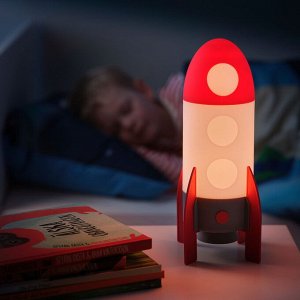 AFTONSPARV, светодиодная настольная лампа, ракета/разноцветный