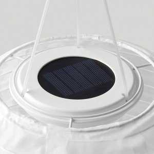 SOLVINDEN, Светодиодный подвесной светильник на солнечных батареях, наружный / овальный, белый, 43 см