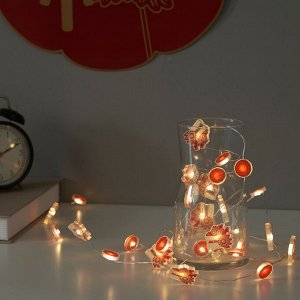 FÖSSTA, светодиодная осветительная цепь с 30 лампочками, dragon на батарейках