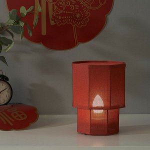 FÖSSTA, светодиодное украшение стола, на батарейках/красный