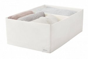 STUK, Коробка с отделениями, белая, 34х51х18 см