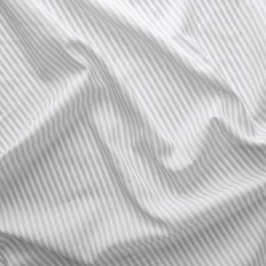 BYMOTT, Шторы, 1 пара, с отделочной лентой/в белую/светло-серую полоску, 120х250 см