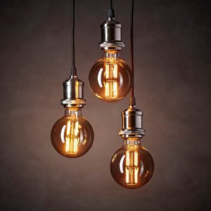 MOLNART, светодиодная лампа E27 150 люмен, глобус из серого прозрачного стекла, 95 мм