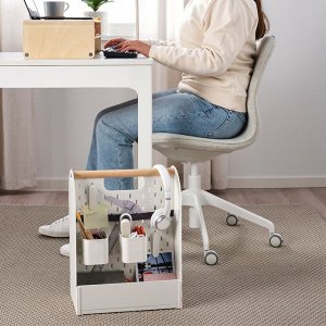 IKEA ВАТТЕНКАР, настольный органайзер, белый, 33x21x43 см