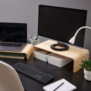VATTENKAR, Подставка для ноутбука/монитора, береза, 52x26 см