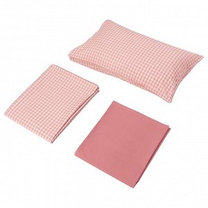 FACKELSTÅNDS, комплект постельного белья из 3 предметов, розовый, 150x200 см