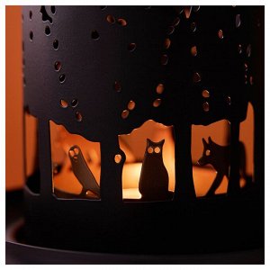 Подставка для чайных ламп HÖSTAGILLE, цвет черный/медь, 14 см