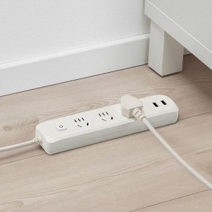 KOPPLA, 3-позиционная розетка с 2 портами USB, 23 см
