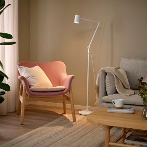 IKEA NYMÅNE, напольная лампа для чтения, белый