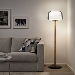 IKEA Напольный светильник EVEDAL, мрамор/серый