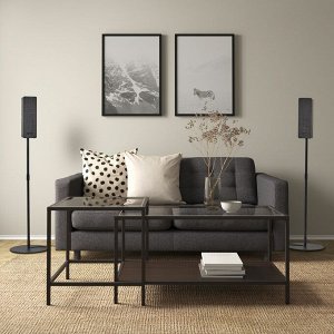 SYMFONISK, книжные колонки Wi-Fi, черный / комплект из 2-х gen 2