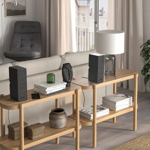 SYMFONISK, книжные колонки Wi-Fi, черный / комплект из 2-х gen 2