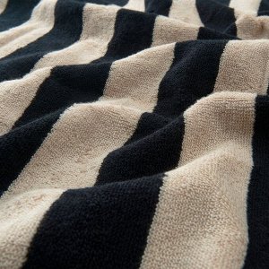 SLÅNHÖSTMAL, Полотенце для рук, в черную / светло-бежевую полоску, 40x70 см